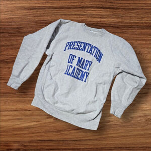 Champion Reverse Weave Vintage Gray Presentation Academy Sweatshirt